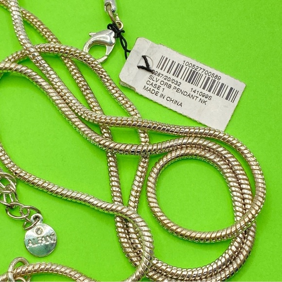 ALFANI Long Silvertone Orb Necklace - Picture 3 of 8